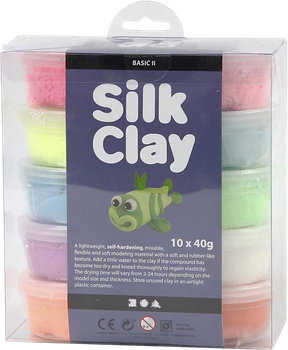 Zestaw do lepienia Creativ Company Silk Clay Basic Colours 10 x 40 g (5707167742785)