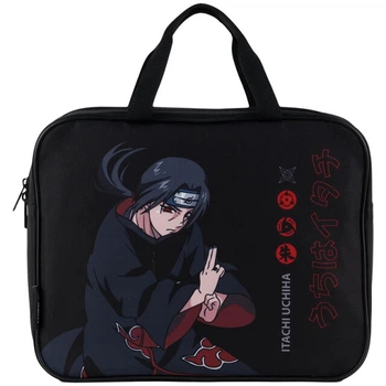 Сумка-портфель A4 34х27х7 см Kite Naruto "Наруто" 1 отделение на молнии тканевая с двумя ручками черная (NR24-589)