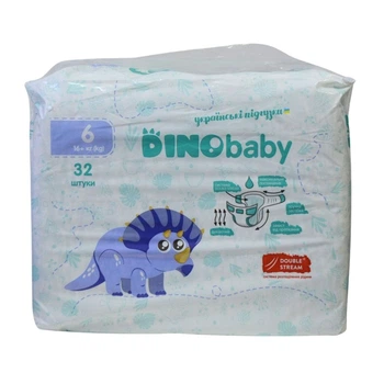 Підгузники дитячі Dino Baby "6" 32шт 16+кг