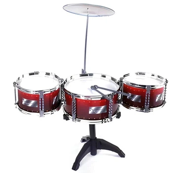 Барабанная установка детская Kingmeda Jazz Drum Rock Star стойка 2 ударные палочки 685-60