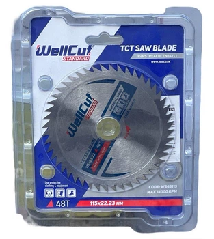 Пильный диск по дереву без напаек WellCut Standard 125х22,23 48T