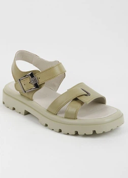 Босоніжки жіночі Fashion 064 оливкові шкіряні 339871_36 (23.5 см)