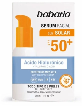 Serum do twarzy Babaria Solar Acido Hialuronico SPF 50+ 30 ml (8410412490320)