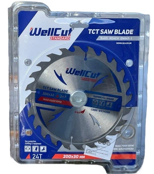 Диск пильный по дереву WellCut Standard 200х32 24T