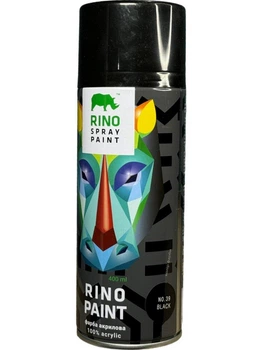 Аэрозольная краска Rino Paint Universal 400мл черная глянец (RP-39)