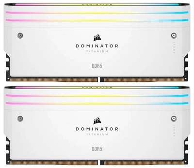 Pamięć Corsair DDR5-6000 65536MB PC5-48000 (Kit of 2x32768) Dominator Titanium RGB White (CMP64GX5M2B6000C30W)
