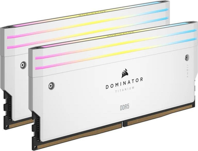 Pamięć Corsair DDR5-6000 65536MB PC5-48000 (Kit of 2x32768) Dominator Titanium RGB White (CMP64GX5M2B6000C30W)