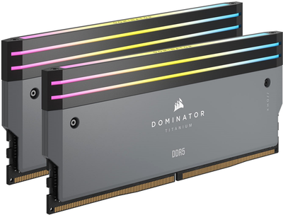 Оперативна пам'ять Corsair DDR5-6000 65536MB PC5-48000 (Kit of 2x32768) Dominator Titanium RGB Grey (CMP64GX5M2B6000Z30)