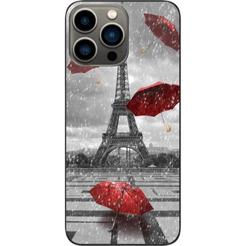 Силиконовый чехол SMTT для iPhone 13 Pro с картинкой Париж