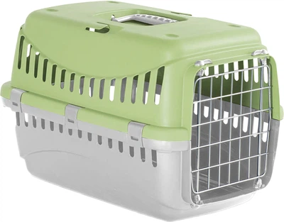 Переноска MP Bergamo Gipsy 1 small металлическая дверца 46x31x32h см Light Green (8058093276569)