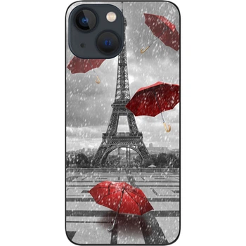 Силиконовый чехол SMTT для iPhone 13 с картинкой Париж
