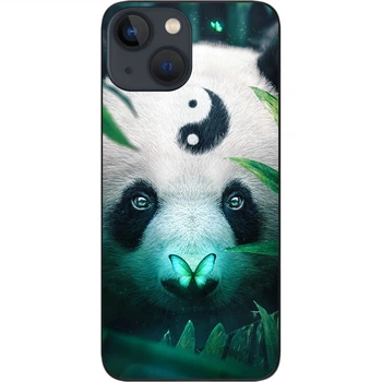 Силиконовый чехол SMTT для iPhone 13 с картинкой Панда