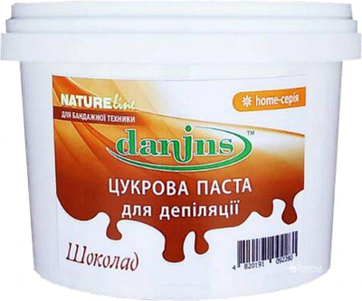 Цукрова паста для депіляції в домашніх умовах Danins Шоколад 500 г