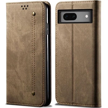 Чохол-книжка з кишеньками UniCase Jeans Wallet для Google Pixel 8A - Khaki
