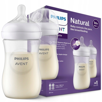 Набір пляшечок Philips Avent Natural Response 1m+ 2х260 мл (SCY903/02)