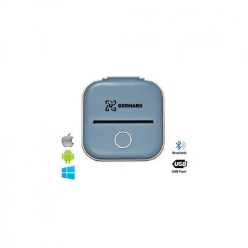Принтер чеков UKRMARK P02BL Bluetooth, голубой (900936) (204194)