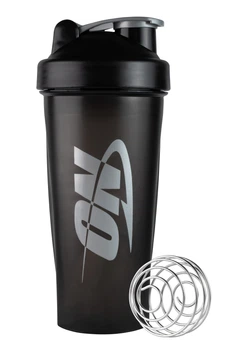Optimum Nutrition, Шейкер, с металлическим шариком, черный, 700 мл (OPN-00000)