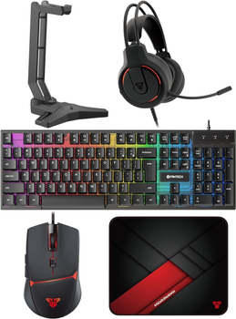 Игровой Комплект 5в1 Fantech P51 Клавиатура/ Мышь/ Коврик/ Наушники/ Подставка