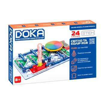 Конструктор электронный DOKA Свет и цвет RGB, D70700