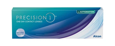 Торичні контактні лінзи Precision 1 for Astigmatism BC=8.5 DIA=14.5 PWR=+1.50 CYL=-2.25 AXE=50 30 лінз