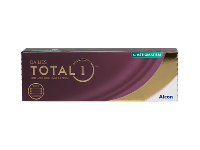 Торические контактные линзы Alcon Dailies Total 1 for Astigmatism BC=8.6 DIA=14.5 PWR=-5.75 CYL=-1.75 AXE=70 30 линз