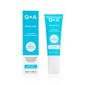 Зволожувальний сонцезахисний крем Q+A Squalane Hydrating Daily Sunscreen SPF 50 UVA+UVB 50ml