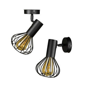 Светильник лофт настенно-потолочный MSK Electric Lotus NL 14151-1 BK