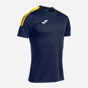 Футболка спортивная длинная мужская Joma Olimpiada 103245.339 M Темно-синий/Желтый (8445954546617)