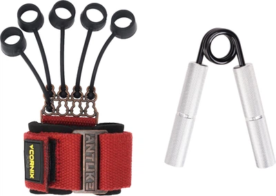 Набор Эспандер для пальцев и запястья Cornix Finger Gripper Pro профессиональный 30 кг + Эспандер кистевой Cornix 113 кг металлический (XR-0217+XR-0068)