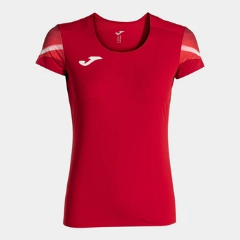 Спортивная футболка для бега женская Joma ELITE XI 902252.602 M Красная с белым (8445954712661)