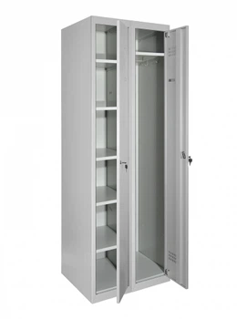 Шкаф хозяйственный металлический LEVMETAL ШГМ 6/40/2 (180х80х50)