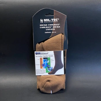 Шкарпетки 46-48Р. Койот Mil-Tec Кулмакс (3 seasons) SOCKE COOLMAX 46-48 Coyote (13012005-46-48)