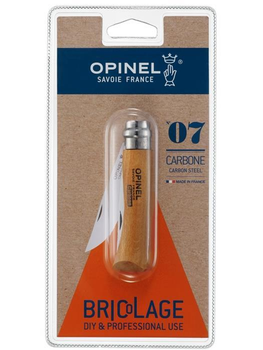 Ніж розкладний 77мм, бук Opinel Carbon blister 07 000622