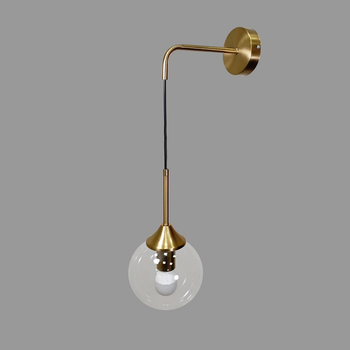 Бронзовое современное бра на 1 лампу "Bulb" (52-W4412-1 BRZ+CL)