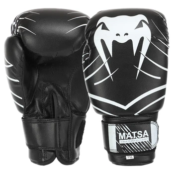 Перчатки боксерские PVC MATSA ЮНИОР Pro (размер 10oz, Черный) (MA-0033_Черный_10_унции)