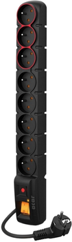 Listwa przeciwprzepięciowa Acar S8 Dual 8 gniazd 1.5 m Black (5904743362300)