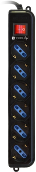 Мережевий фільтр Techly UPS 6 розеток 1.5 м Black (8057685300415)