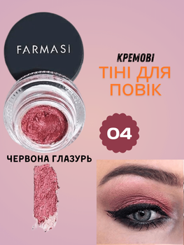 Кремовые тени для век Farmasi 04 Красная глазурь 3 г