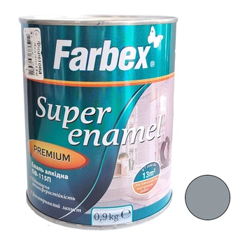 Эмаль ПФ 115 серебряная Farbex 0,8 кг