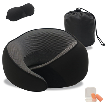Подушка для путешествий ортопедическая Royal Rest - Memory Foam 28*28*13см Серая (RR-09)