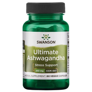 Swanson Ultimate Ashwagandha 250mg - 60 veggie caps адаптогенна ашваганда для зменшення стресу, підтримки спокою, енергії та нервової системи