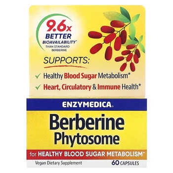 Ферменти Enzymedica Берберін Фітосоми Berberine Phytosome 60 капсул