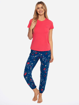 Piżama (koszulka + spodnie) damska bawełniana Henderson 41302-32X M Niebieski/Koralowy (5903972247891)