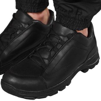 Тактичні кросівки літні Extreme Police ВТ1007 чорні шкіряні прошиті 42