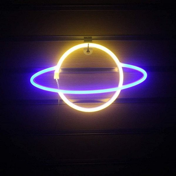 Ночной светильник Neon lamp series Jupiter Yellow Неоновый светильник на стену ночник декоративный неоновая лампан на стену Юпитер