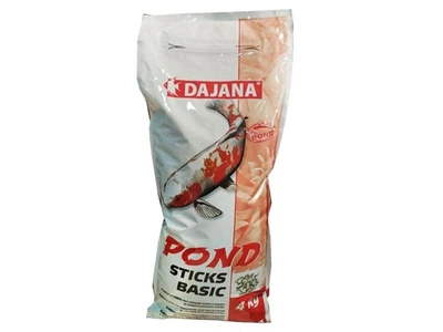 Збалансований корм Dajana POND STICK BASIC для декоративних карпів та риб в ставках білі палички 4кг