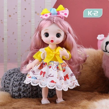 Шарнирная кукла BJD "Желтый бант" 16см (К-2)