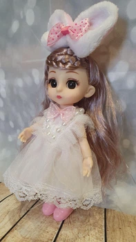 Шарнірна лялька BJD "Зайчик" з косою 16см (К080)