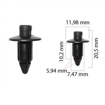 Клипса нажимное крепление, универсальное, Nissan, Suzuki, Yamaha, Honda, Kawasaki 66824-01G00