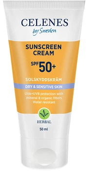 Сонцезахисний крем Celenes для сухої та чутливої шкіри SPF 50+ 50 мл (7350104249649)